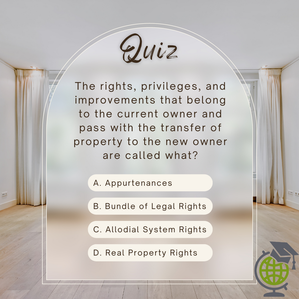 ️ WHAT IS THE CORRECT ANSWER TO THIS REAL ESTATE EXAM QUIZ QUESTION?