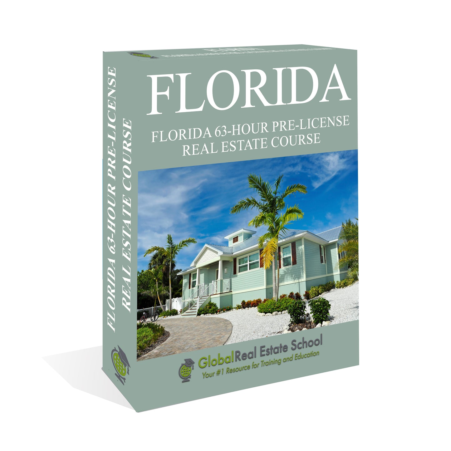 Florida 63-Hour Real Estate Salesperson Course box cover from Global Real Estate School