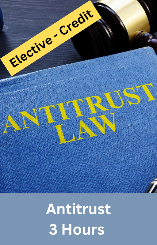 Antitrust continuing education course, three house of elective credit