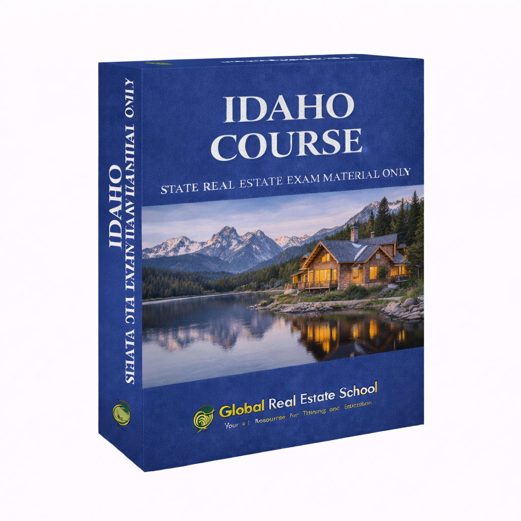  Idaho Course book for real estate exam with scenic cover