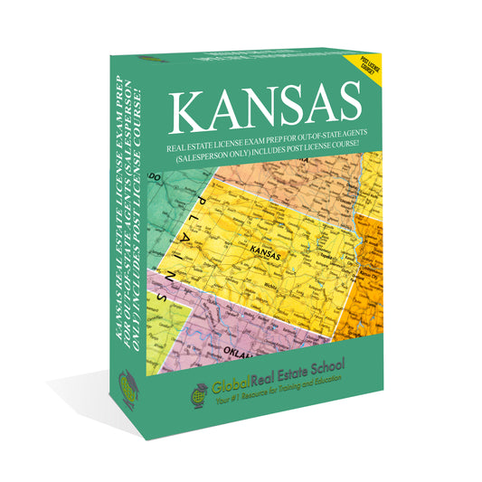 Kansas Real Estate License Exam Prep for Out-of-State Agents (Salesperson Only) Includes Post License Course!