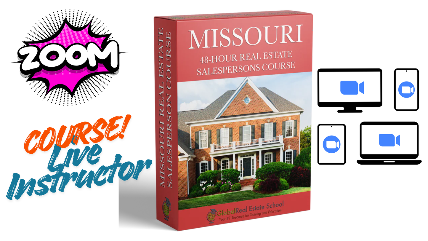 Missouri Real Estate 48-Hour Salesperson's Course Via Zoom